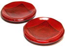 Vermilion Chataku (saucer : pair)